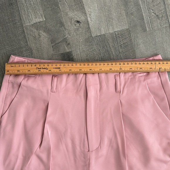Blue Sol Womens Solid Pleated Front Trousers.  Size 10. Pink - Picture 5 of 11